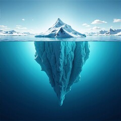 Iceberg - Hidden Danger and the Threat of Global Warming: An Invisible Environmental Crisis and the Warning of Glacier Melting