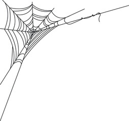 Spiderwebs For Halloween Celebration. Vector Illustration