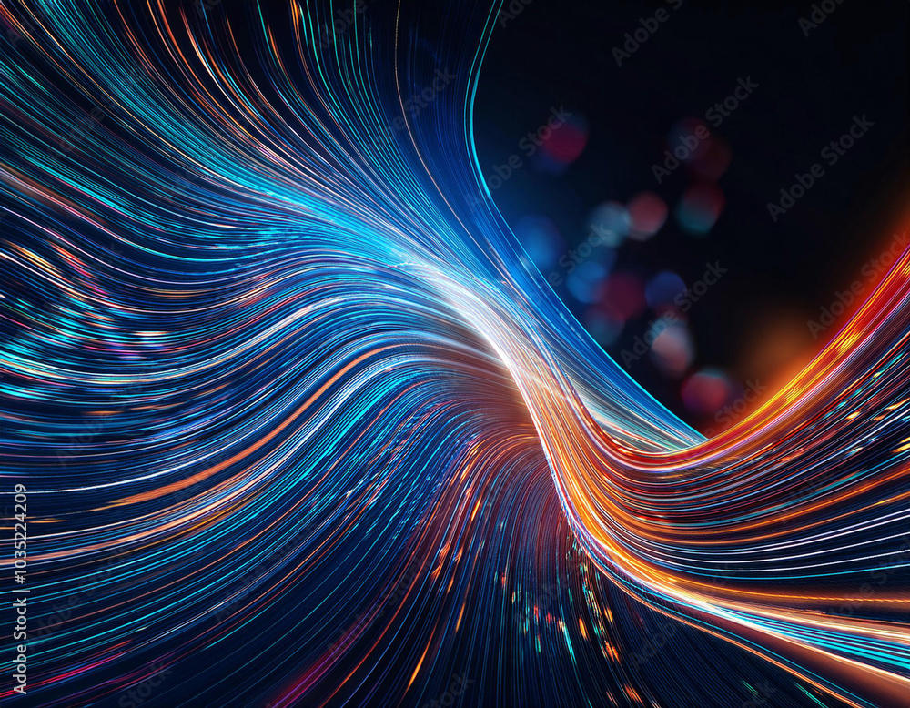 Poster dynamic data stream background