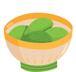 Matcha bakery color icon. Asian green cookie