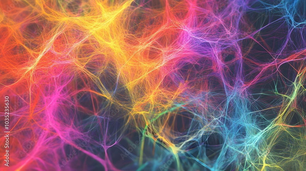 Poster abstract colorful lines and shapes background