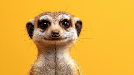 Fototapeta premium Curious Meerkat Portrait