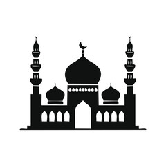 Islamic Mosque Silhouette Vector Design for Religious Projects