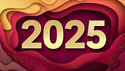 Fototapeta na wymiar 2025 Nowy Rok