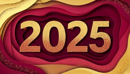 Fototapeta na wymiar 2025 Nowy Rok