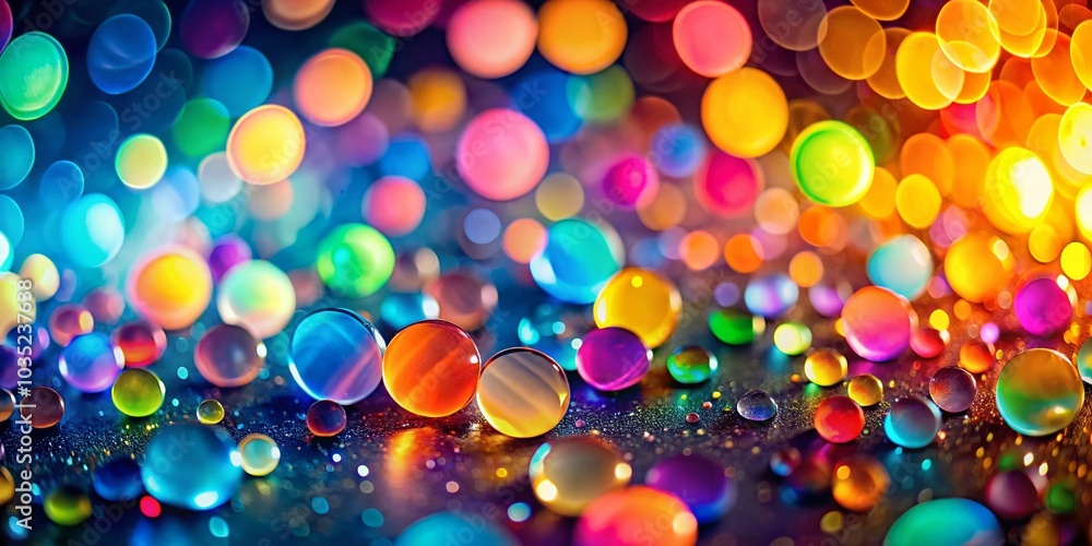 Poster abstract background with colorful circles - macro photography for stunning visuals