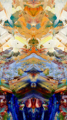 Abstract background art . Ethnic pattern. Mixtures of oil paint. Trendy hand painting canvas. Wall decor and Wall art prints Idea. 3D Texture. Art object