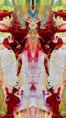 Naklejka premium Abstract background art . Ethnic pattern. Mixtures of oil paint. Trendy hand painting canvas. Wall decor and Wall art prints Idea. 3D Texture. Art object