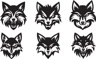 Angry fox vector illustration