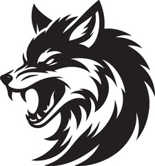 Angry fox vector illustration