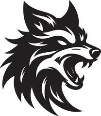 Angry fox vector illustration