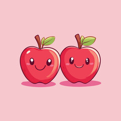 Sweet Apple Fruit Vector Art Isolated for Digital Use