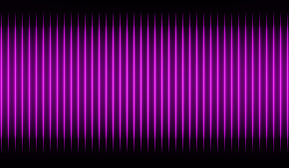 Illuminated vertical lines in pink neon light moving up. Symmetrical pattern, in a row, single lines, neon lighting, abstract, background, glowing.