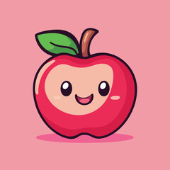 Sweet and Delicious Apple Vector Icon for Food Branding