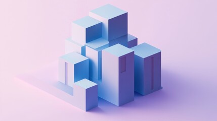 Abstract Geometric 3D Composition