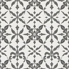 seamless pattern with elements, seamless vintage-style encaustic tile pattern