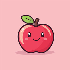 Red and Green Apple Vector Graphic for Food and Nutrition