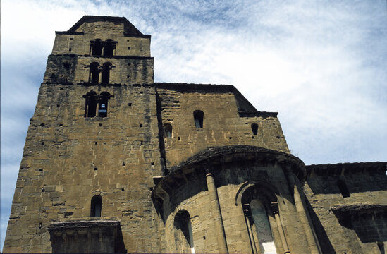 Medieval church of Santa Cruz de la Seros, Aragon, Spain