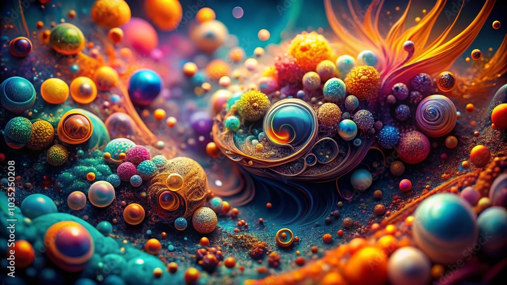 Poster Abstract Macro Background with Shapes and Text for Creative Designs