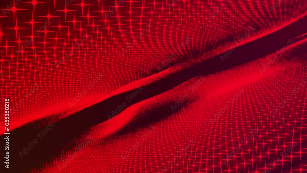 Poster futuristic point wave. dynamic particles sound wave flowing over dark. cyber technology background.
