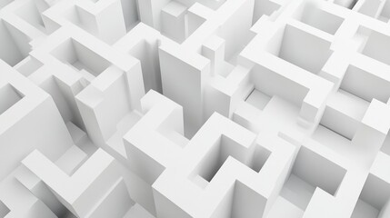 Abstract White Maze Design