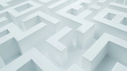 White Maze Abstract