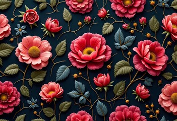 Seamless floral pattern for backdrops and wallpapers
