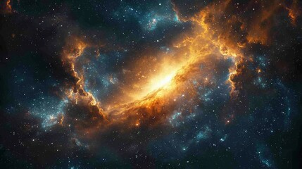 Obraz premium Nebula in space with stars.