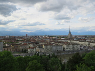 Obraz premium La vista dal Monte dei Cappuccini, Torino, Piemonte, Italia