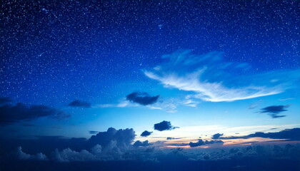 Fototapeta premium beautiful blue sky at night