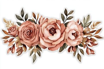 Vintage style floral arrangement with roses and delicate blossoms in muted tones symbolizing romance elegance and classic beauty ideal for wedding or home decor designs