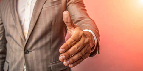 Obraz premium Businessmen shaking hands, close up No.007