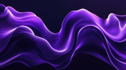 Obraz premium Flowing purple waves creating a luxurious and dynamic abstract background