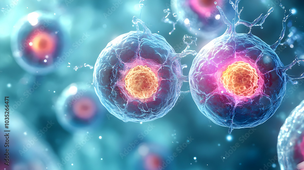 Poster exploring the microscopic world of cells: a journey into the building blocks of life