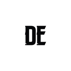 DE monogram logo design letter text name symbol monochrome logotype alphabet character simple logo