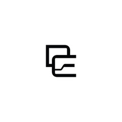 DE monogram logo design letter text name symbol monochrome logotype alphabet character simple logo
