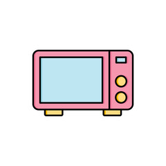 flat design oven vector icon