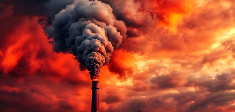 A large-scale carbon capture plant attached to an oil refinery, filtering emissions in real time