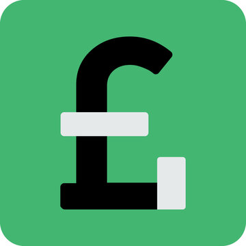 recommend clip art: Abstract colorful flat icon design for pound currency mobile application - UI  design