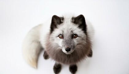 Fototapeta premium Arctic Fox on White