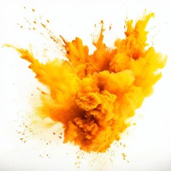 Haldi Decor Hula Hoop Floral Traditional DIY Idea   orange splash with white  background Generative AI