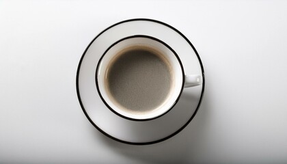 cup of coffee on white