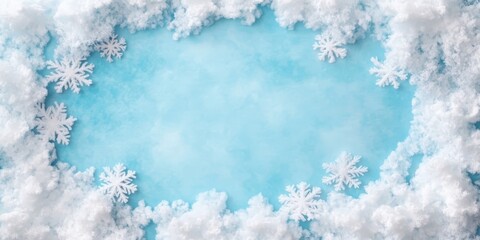 Winter Snowflakes and Frosty Background Design