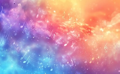 Fototapeta premium Music Notes Background.