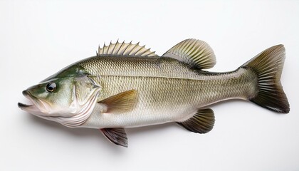 Obraz premium Largemouth Bass on White 