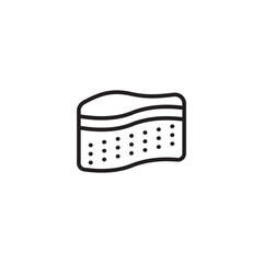 A line drawing of a shoe cleaning foam. Shoe cleaning equipment. Editable icon.