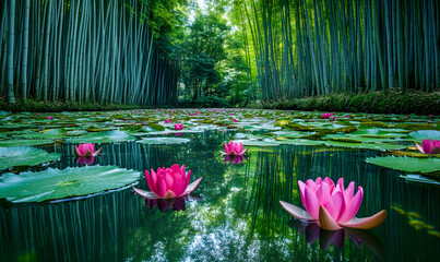 Dreamlike Landscapes and Mystical Gardens with Vibrant Flowers and Glowing Nature