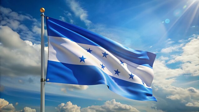 Animated Honduras Flag Waving in 4K - National Identity and Culture Representation