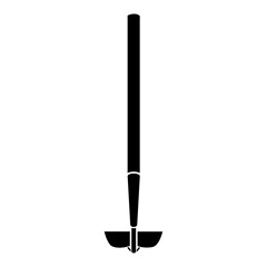 Hoe silhouette Icon. Gardening tool. 