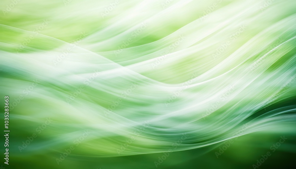 Poster abstract green and white flowing lines create a dynamic and vibrant background.